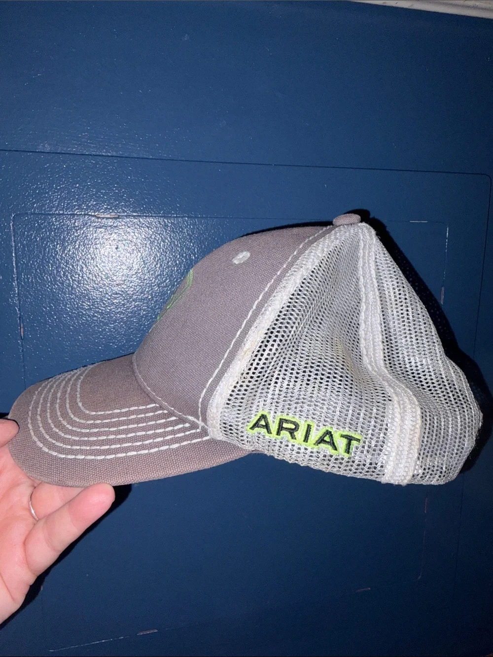 Ariat Youth Kids Cap with Neon Green Shield Logo